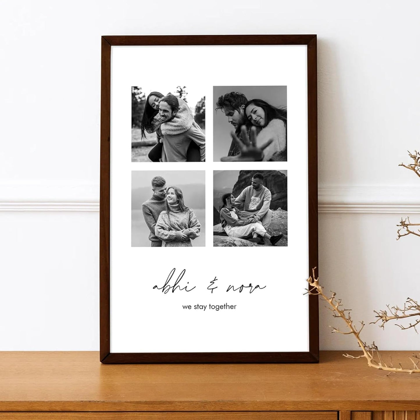 Customised Couple Photo Frame For Anniversary Gift