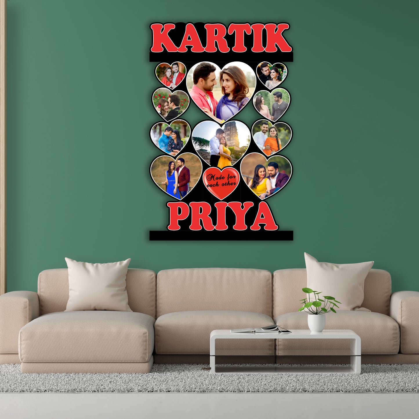 Customized Couple Name Photo Frame Home Decorations