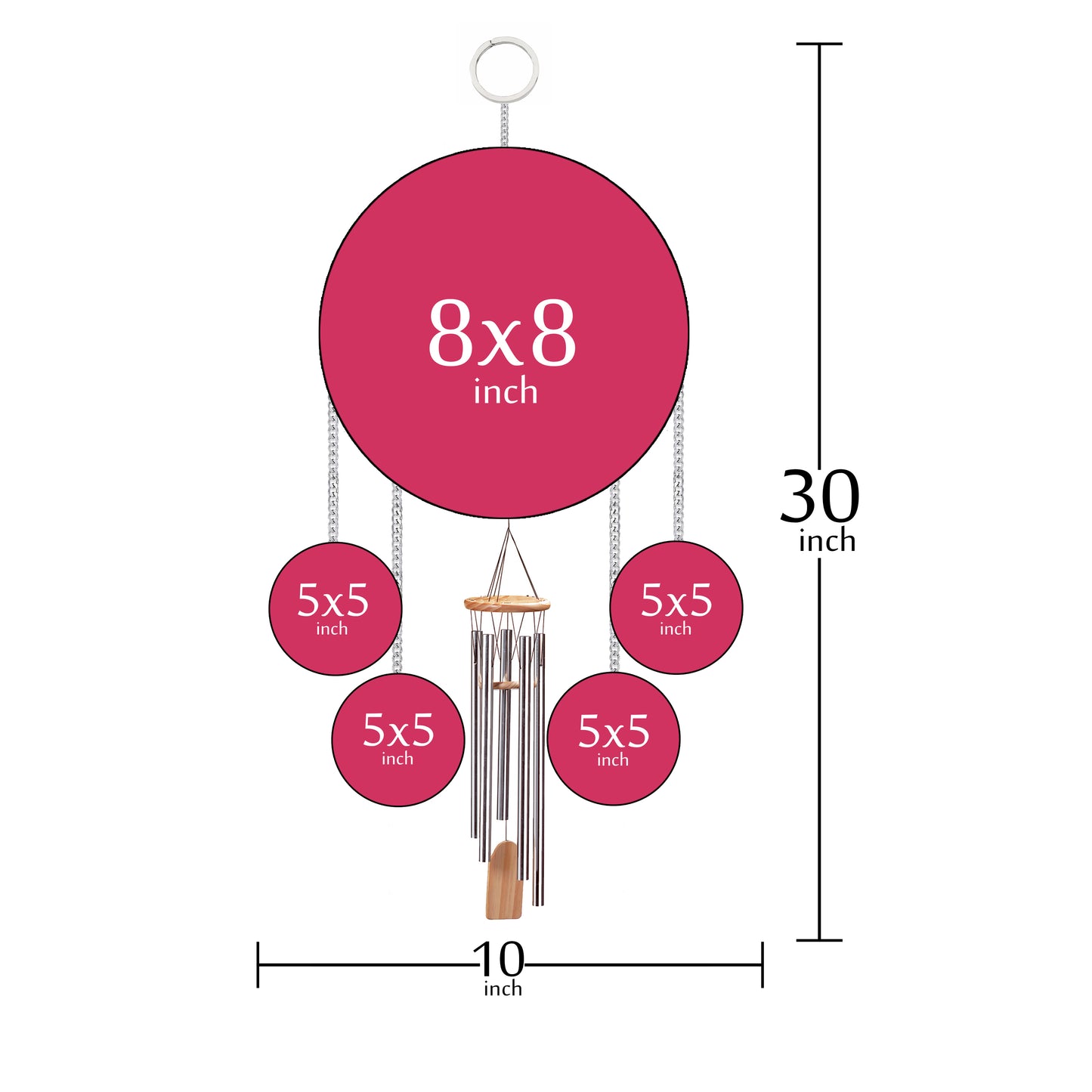 Customised Wind Chimes with Photos For Birthday And Anniversary