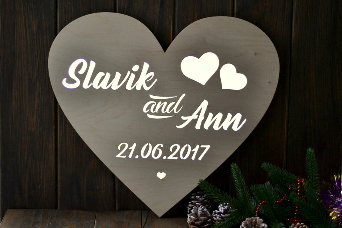 Customised Alphabet LED Lamp / Personalised Gift For Girlfriend