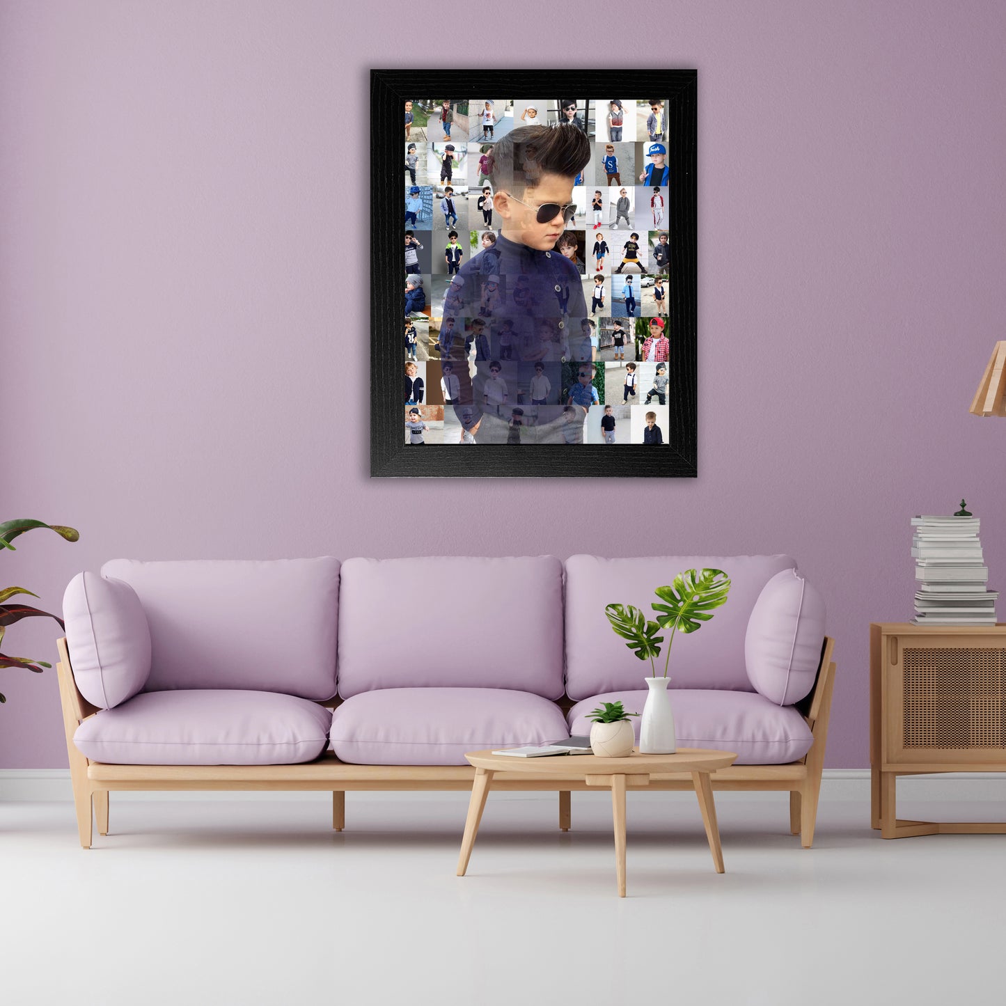 Personalized 50 photos Mosaic Photo Frame in 1 Main photo