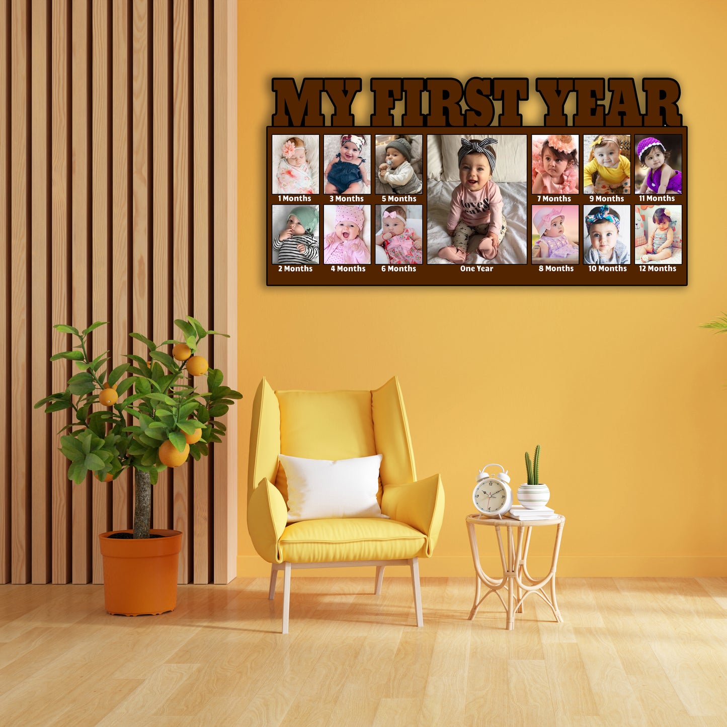 Customized Baby 12 Months Photo Frame For Birthfay,Family