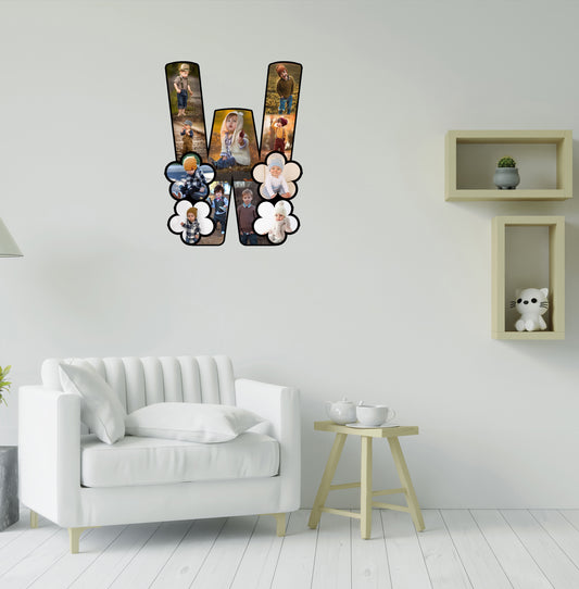 Customised Alphabet Photo Frame ( W Letter )