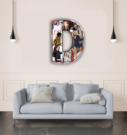 Customised Alphabet Photo Frame ( D Letter )