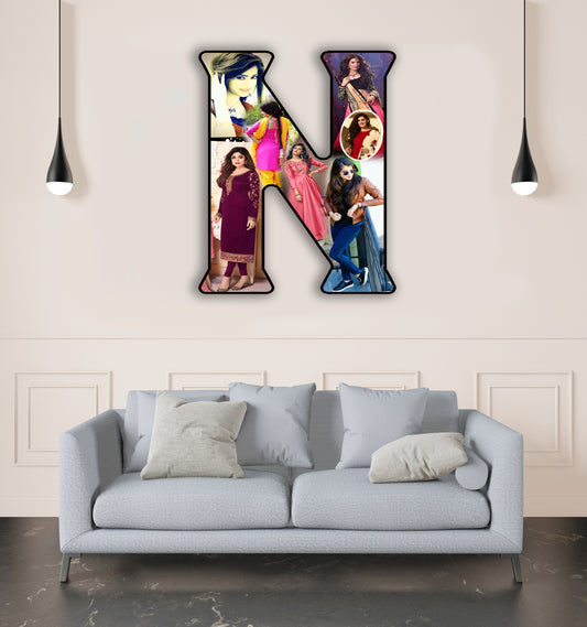Customised Alphabet Photo Frame ( N Letter )
