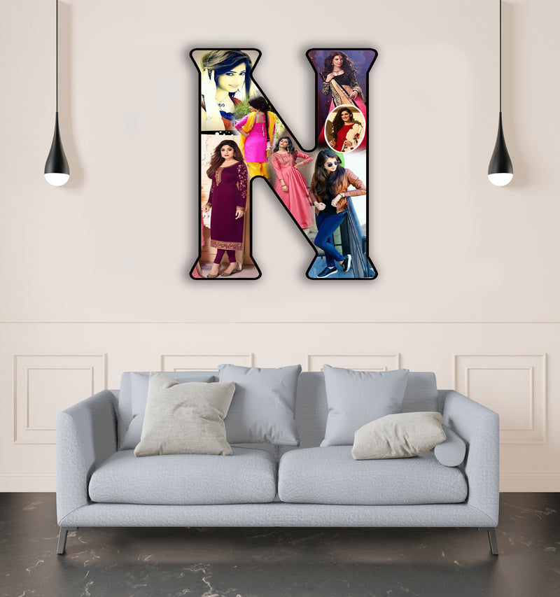 Customised Alphabet Photo Frame ( N Letter )