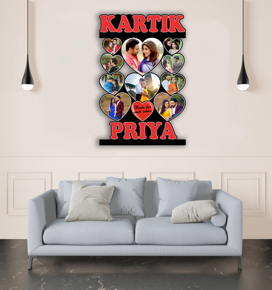 Customized Couple Name Photo Frame Home Decorations