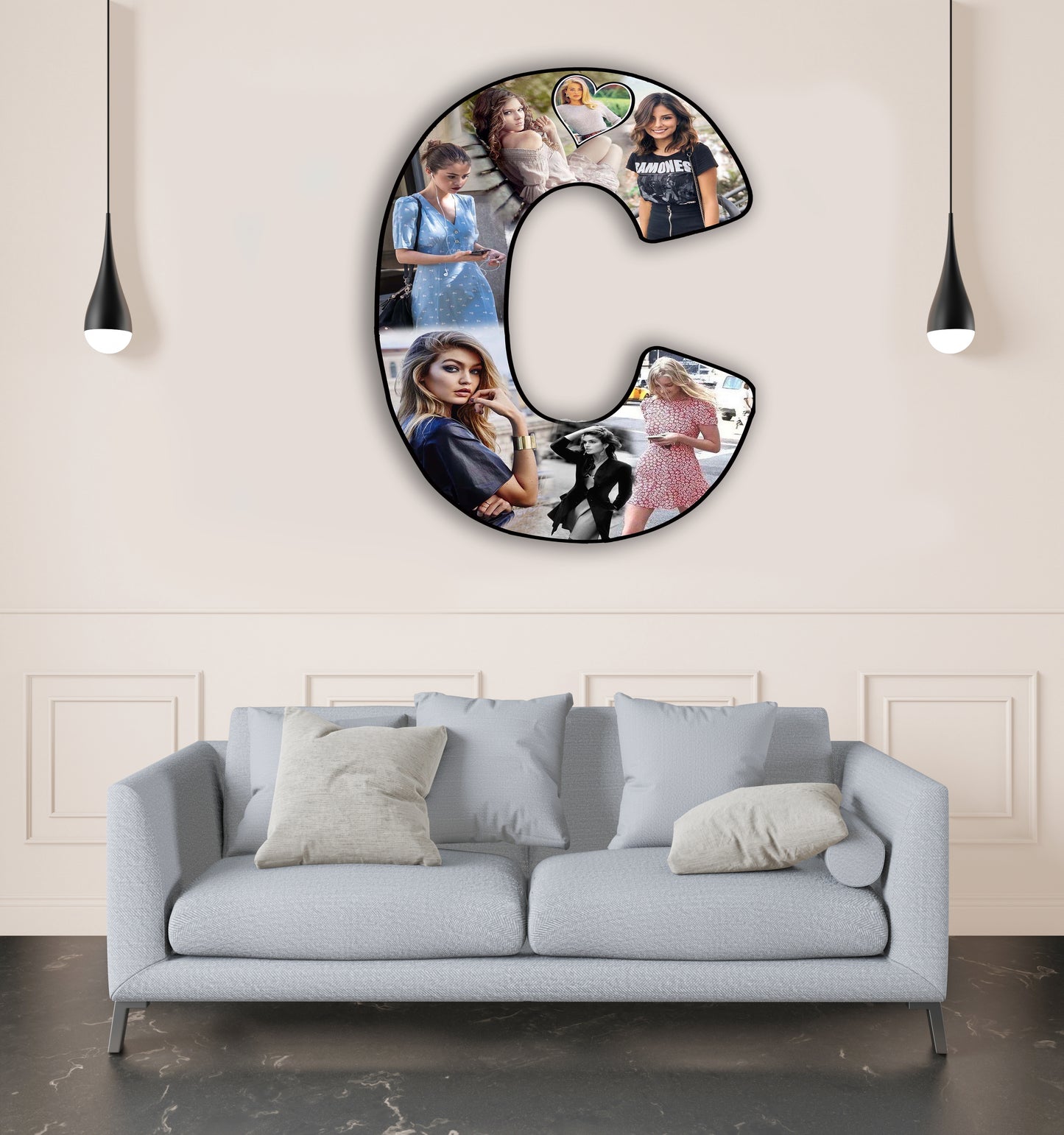 Customised Alphabet Photo Frame ( C Letter )