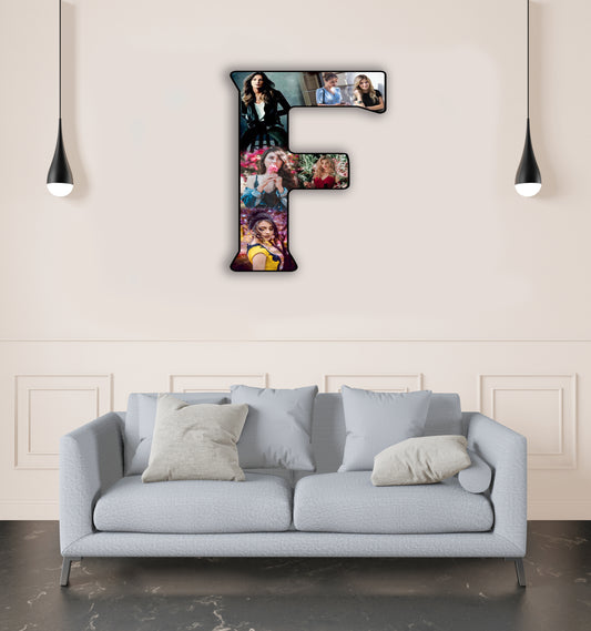 Customised Alphabet Photo Frame ( F Letter )