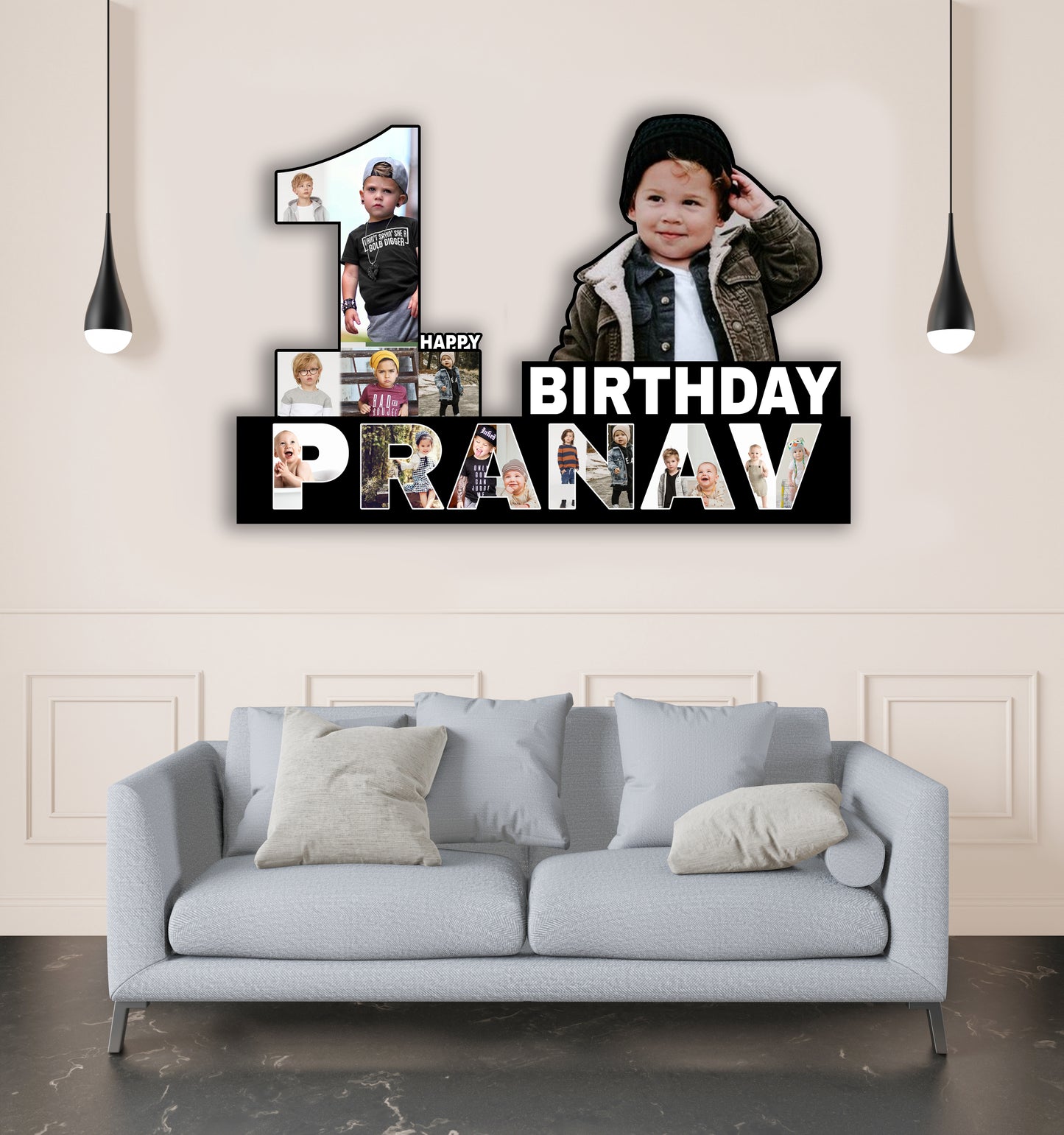 Customized 1st Birthday Photo Cutout Gift for Boy & Girl