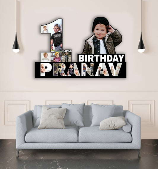 Customized 1st Birthday Photo Cutout Gift for Boy & Girl