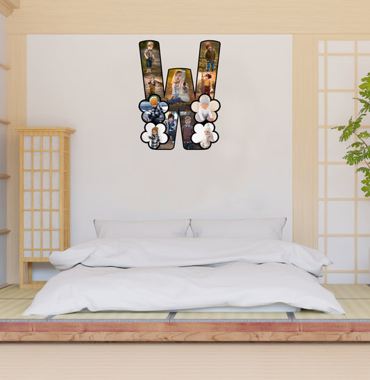 Customised Alphabet Photo Frame ( W Letter )