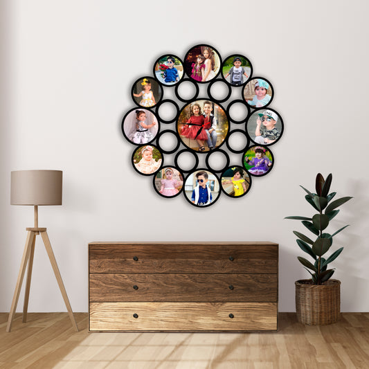 Customised Family Photo Clock For Couple,Anniversary