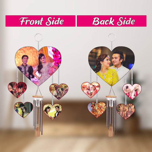 Customised Wind Chimes with photos on both sides Home Decor