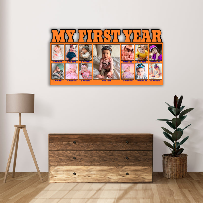 Customised Photo Frame Gift For Baby Boy  First Year