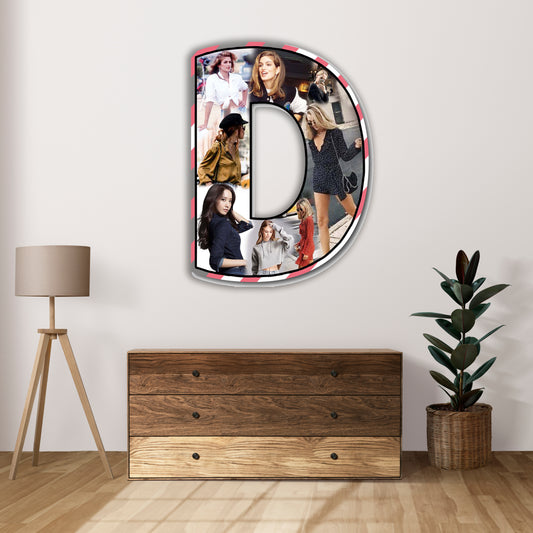 Customised Alphabet Photo Frame ( D Letter )