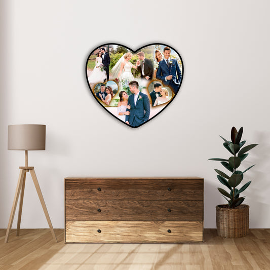 Customized Heart Shape Photo Frame Gifts for Friends, Girlfriend Anniversary