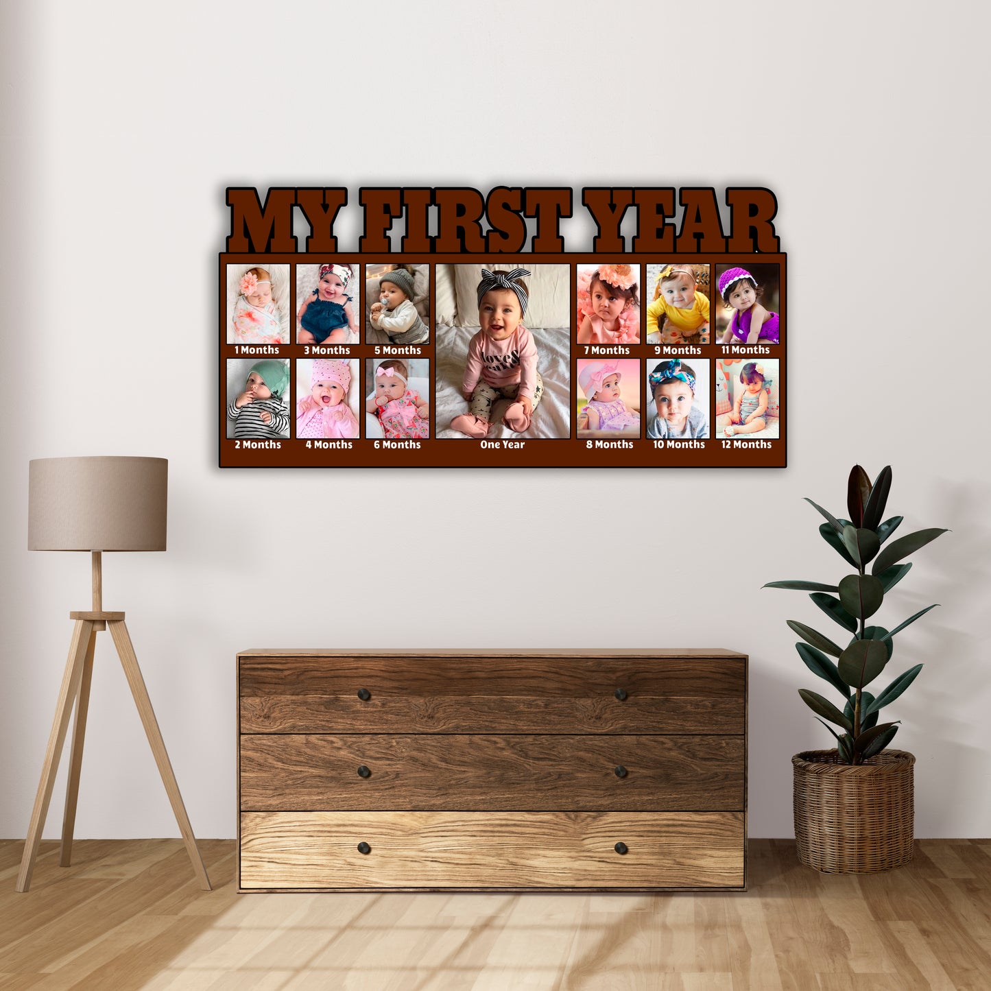 Customized Baby 12 Months Photo Frame For Birthfay,Family