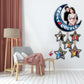 Customised Sweet Couple Moon Shape With Stars Gift for Anniversary