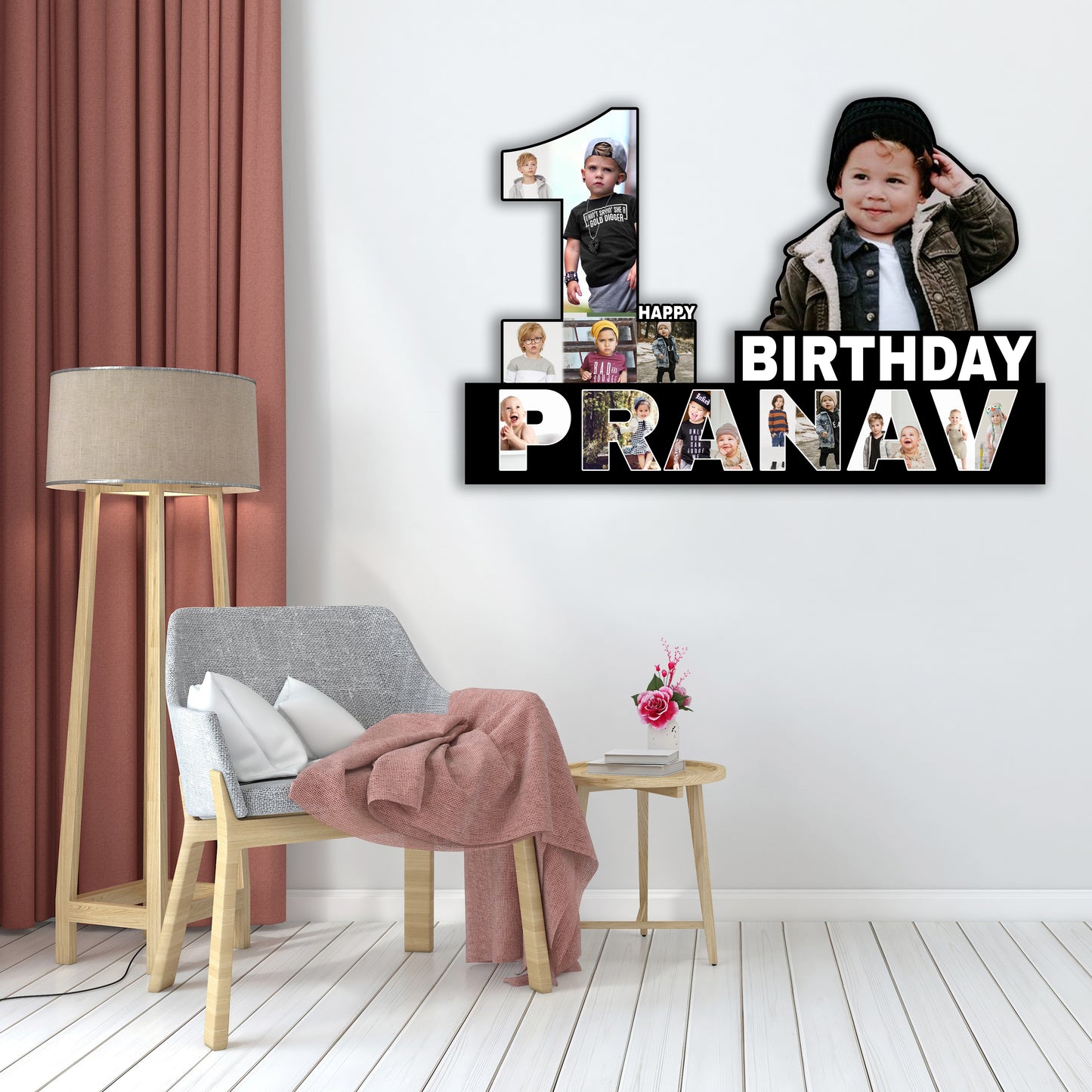 Customized 1st Birthday Photo Cutout Gift for Boy & Girl