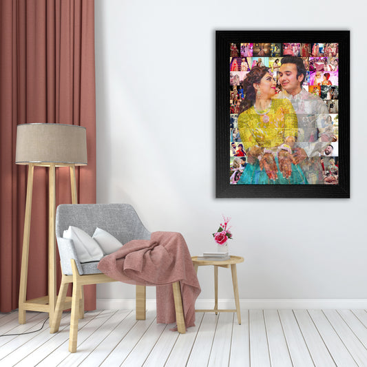 Personalised Mosaic Photo Frame  for Anniversary Gift