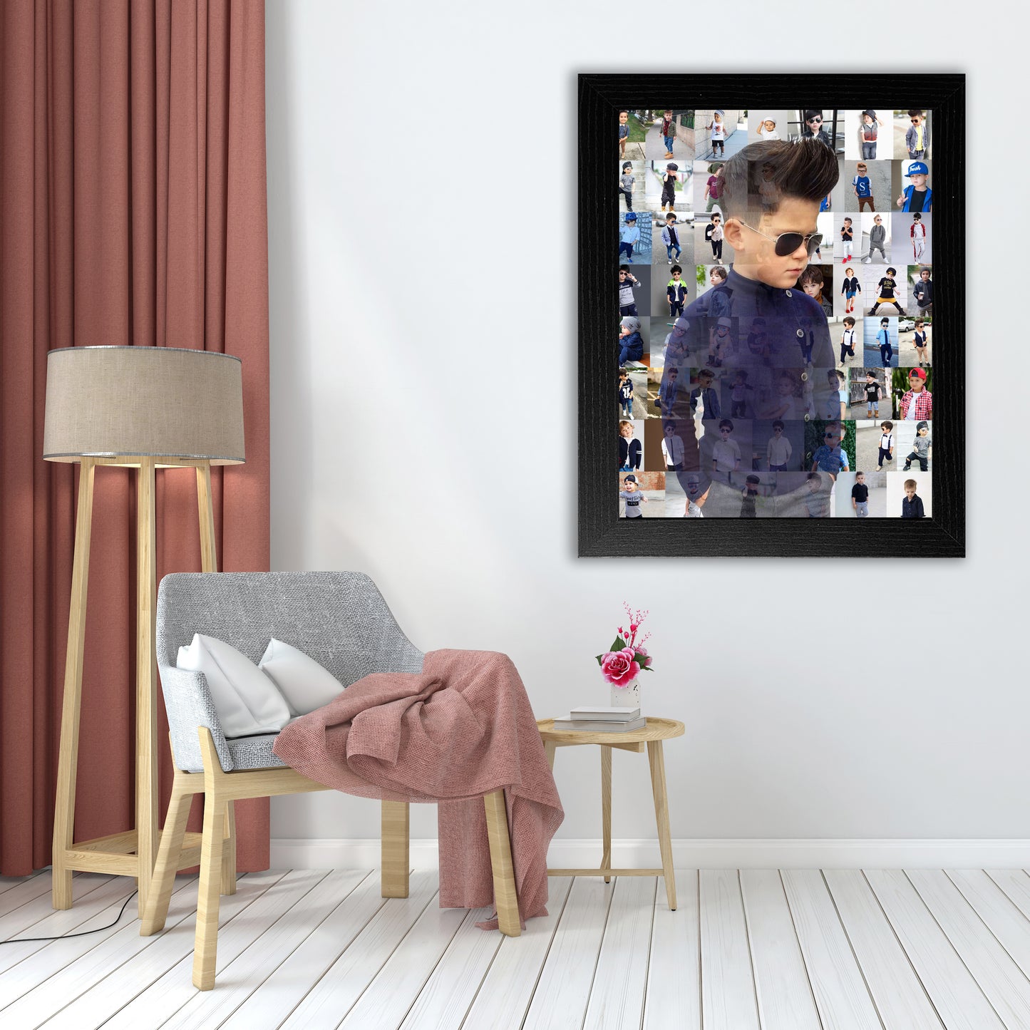 Personalized 50 photos Mosaic Photo Frame in 1 Main photo