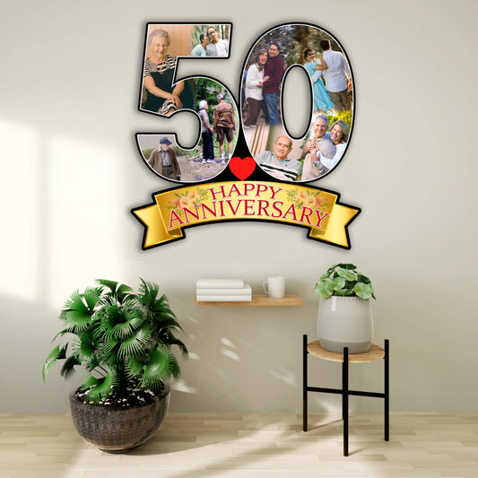 Personalised 50th Anniversary Couple Photo Frame For Couple and Parents Gift