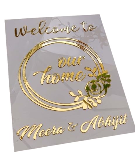 Customized Arcylic  Home Welcome Name Plate For Home For House
