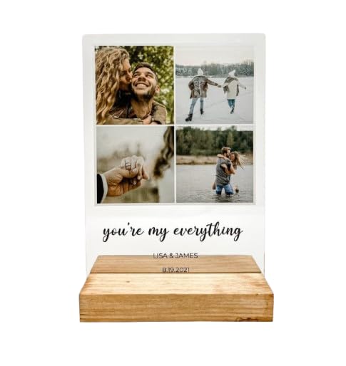 Acrylic Customised Photo Pinewood Stand| Gift for Birthday
