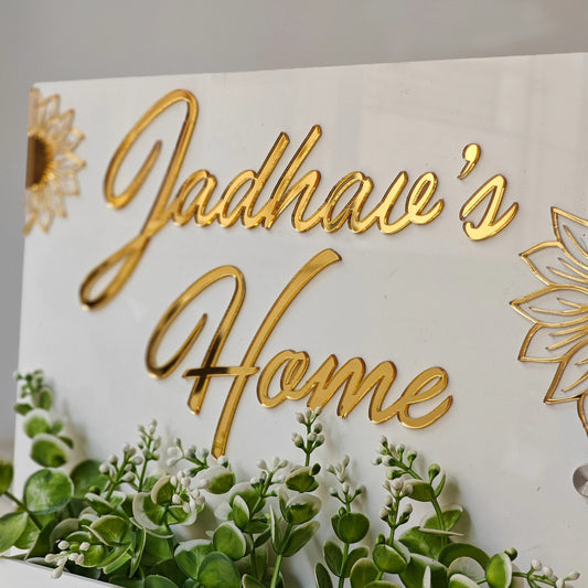 Arcylic Personalized Name Plate For Home
