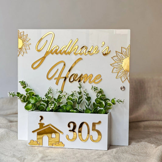 Arcylic Personalized Name Plate For Home