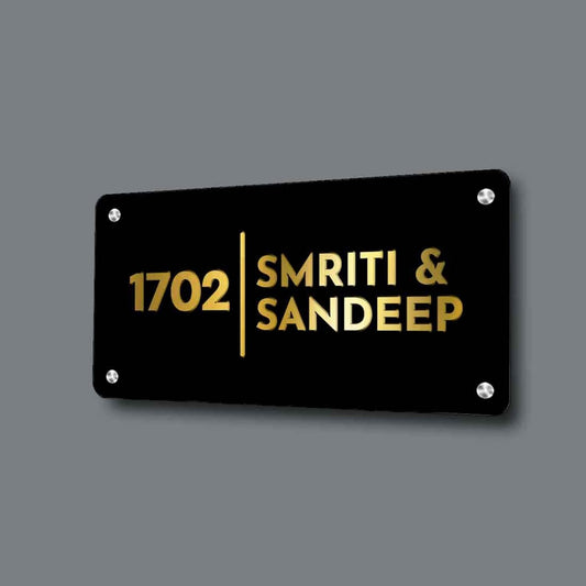 Arcylic Personalized Name Plate For Home Entrance,Villa, Bungalow, Flat