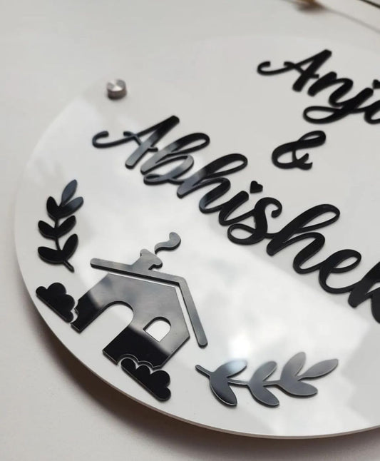Arcylic Customized Name Plate For House