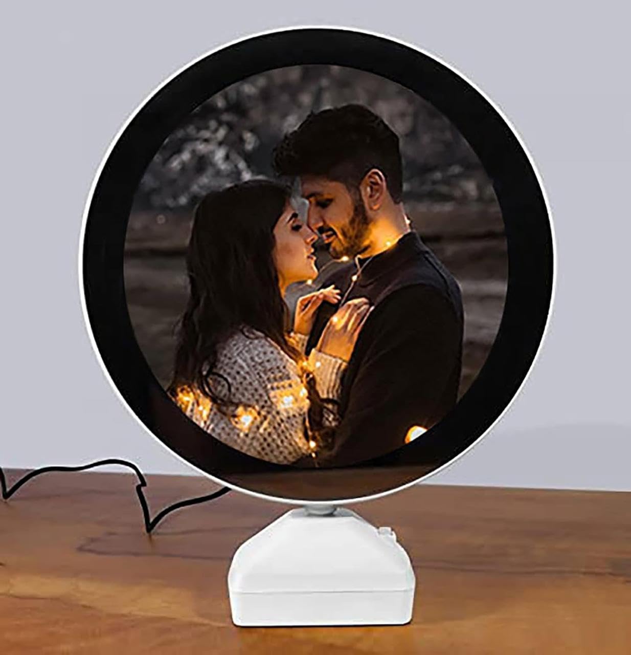 Customised Magic Mirror Photo Frame With Light Photos