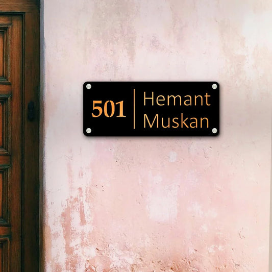 Arcylic Personalized Name Plate For Home Entrance