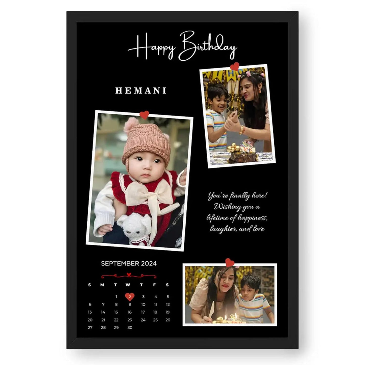 Customised Photo Frame with Customized Text Gift for Birthdays, Anniversary