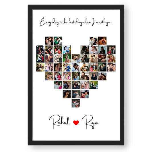 Customized Photo Frame and Your Customized Text for Couples, Friends