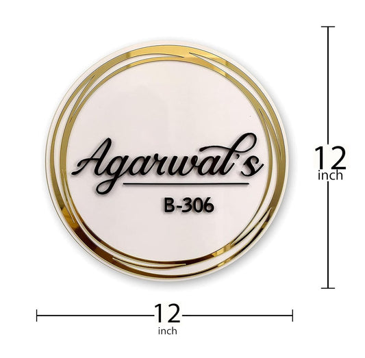 Arcylic Personalized Name Plate For Home