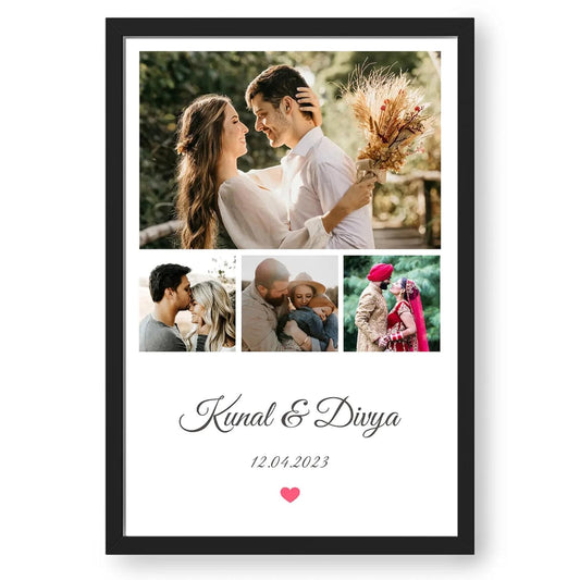 Customised Photo Frame with Customized Text Gift for Couple Birthdays