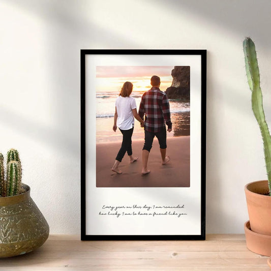 Customised Photo Frame with Customized Text Gift for Birthdays, Weddings