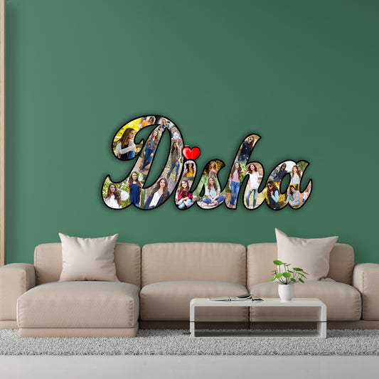 Customized Name Cutout Photo frame Gift For Birthday