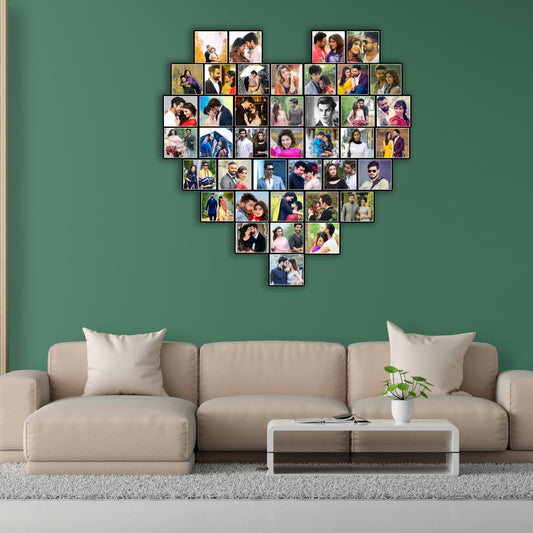 Customized Heart Shape Collage Gift For Family