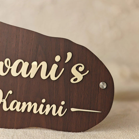 Customized Arcylic  Home Welcome Name Plate For Home For House