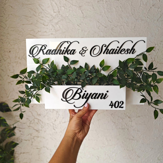 Arcylic Customized  Name Plate For Home,Bungalow,Office