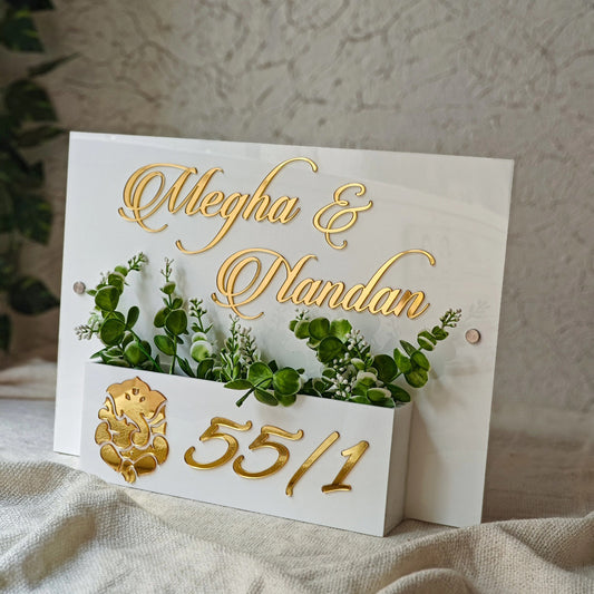 Arcylic Personalized Name Plate For Home Entrance