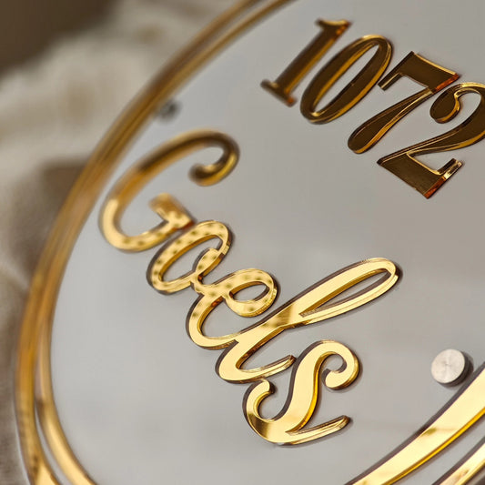 Arcylic Customized Name Plate For House