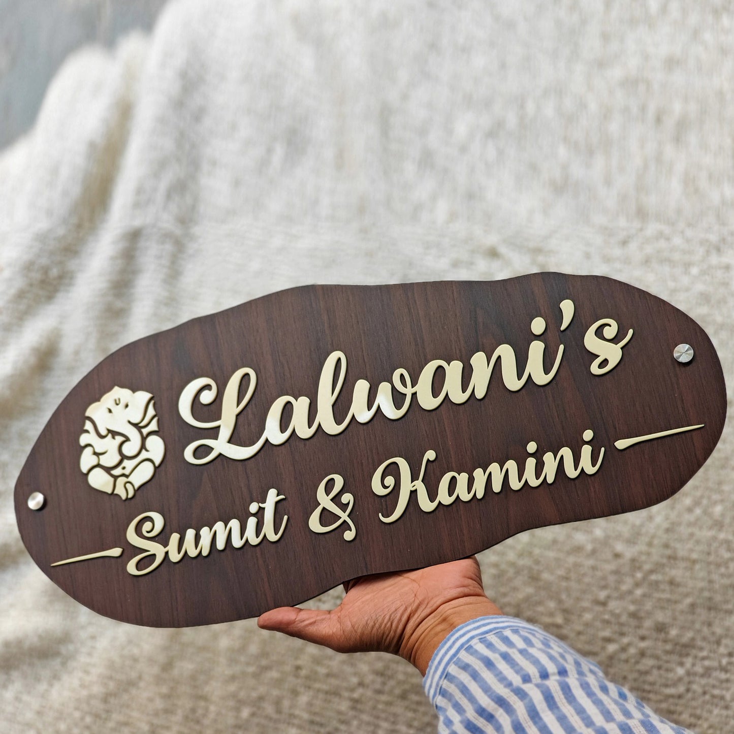 Customized Arcylic  Home Welcome Name Plate For Home For House