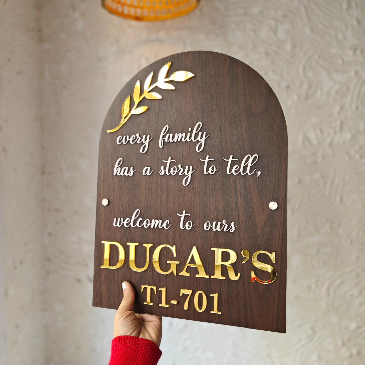 Arcylic Personalized Name Plate For Home Entrance,Villa, Bungalow, Flat