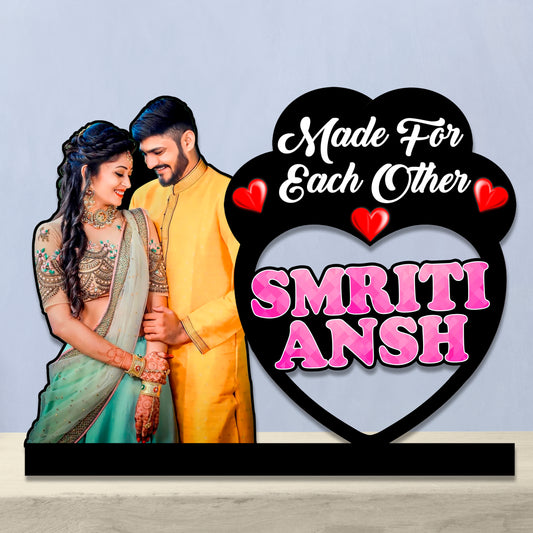 Customised Couple Photo Frame With Name  for Wedding Gift & Anniversary Gifts