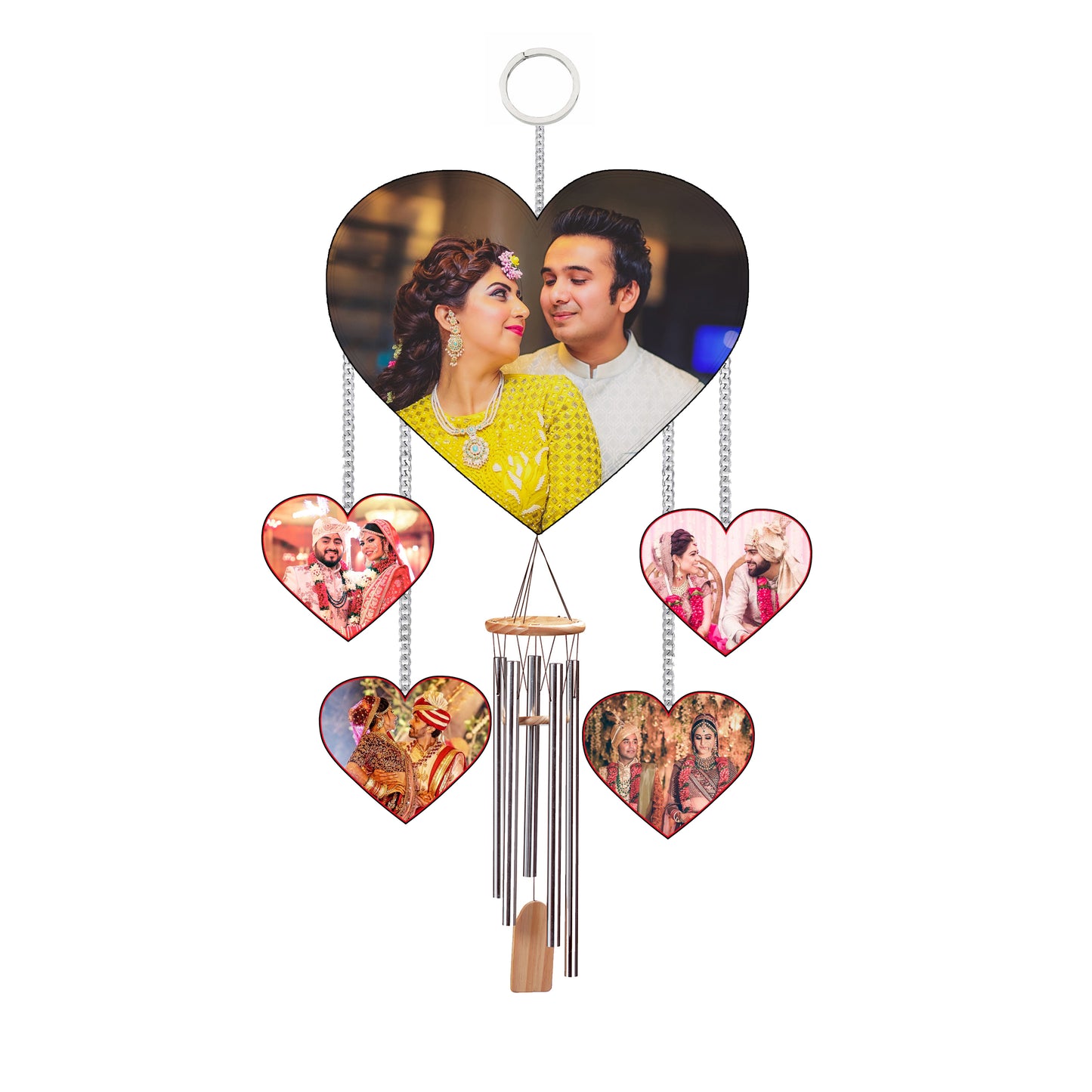 Customised Wind Chimes with photos on both sides Home Decor